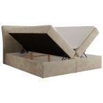 Łóżko kontynentalne - DAGOS 160x200 - H4 - beżowy, szenil gładki - Topper T25