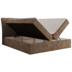 Łóżko kontynentalne - DAGOS 140x200 - H3 - brązowy, szenil gładki - Topper T25