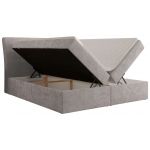 Łóżko kontynentalne - DAGOS 120x200 - H3 - jasnoszary, szenil gładki - Topper T25