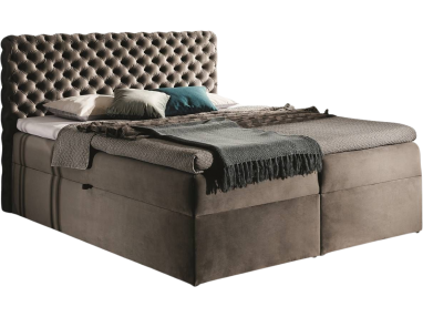 Wygodne i funkcjonalne łóżko z pikowanym wezgłowiem do sypialni - CHESTER / Riviera 16