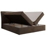 Łóżko kontynentalne - DAGOS 200x200 - H3 - brązowy, welwet - Topper Visco