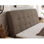 Łóżko kontynentalne - DAGOS 160x200 - H4 - brązowy, welwet - Topper Visco