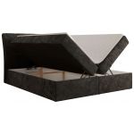 Łóżko kontynentalne - DAGOS 120x200 - H3 - ciemnoszary, szenil gładki - Topper Visco