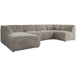 Narożnik MODARO U 5M - strona lewa - jasnoszary, plusz