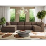 Narożnik MODARO U 5M - strona lewa - brązowy, welwet