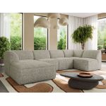 Narożnik MODARO U 5M - strona lewa - beżowy, struktura