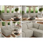 Narożnik MODARO U 5M - strona lewa - beżowy, struktura