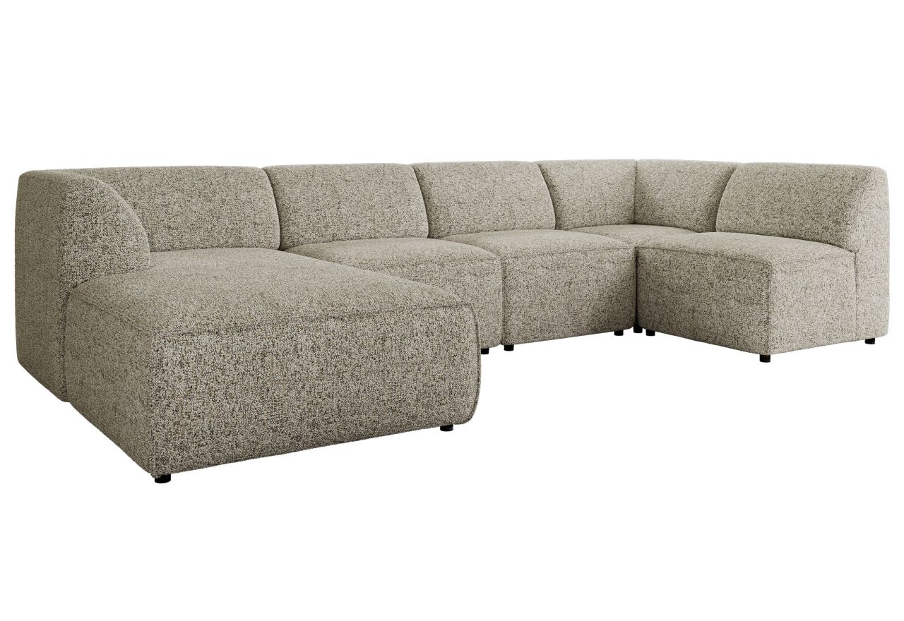 Narożnik MODARO U 5M - strona lewa - beżowy, struktura