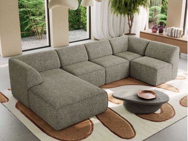 Narożnik MODARO U 5M - strona lewa - szary, struktura