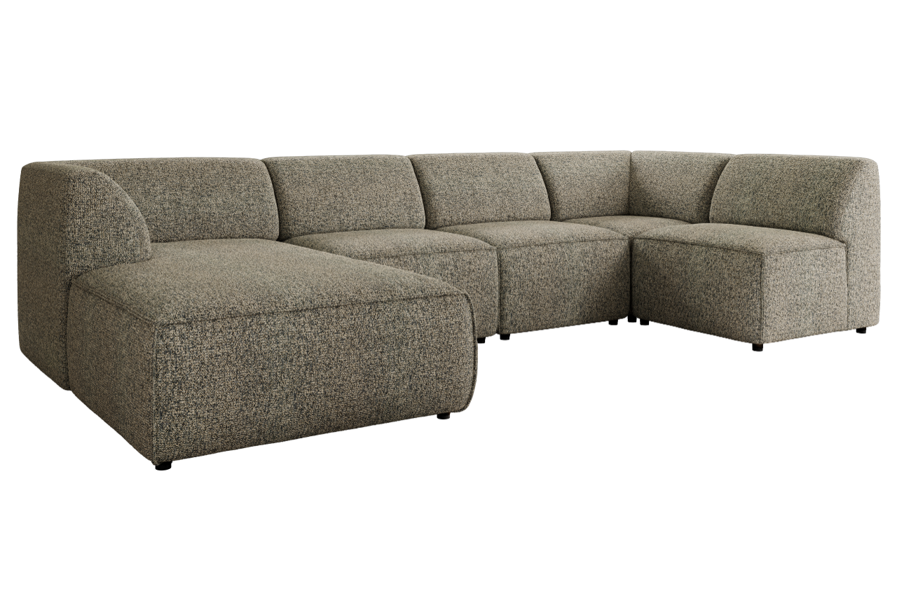 Narożnik MODARO U 5M - strona lewa - szary, struktura