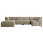 Narożnik MODARO U 5M - strona lewa - ciemnobeżowy, struktura