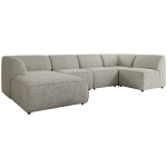 Narożnik MODARO U 5M - strona lewa - jasnoszary, struktura