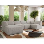 Narożnik MODARO U 5M - strona lewa - jasnoszary, struktura