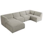 Narożnik MODARO U 5M - strona lewa - jasnoszary, struktura