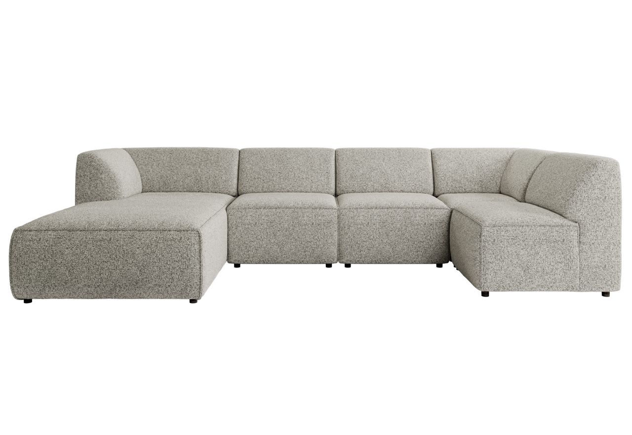 Narożnik MODARO U 5M - strona lewa - jasnoszary, struktura