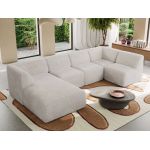 Narożnik MODARO U 5M - strona lewa - beżowy, sztruks