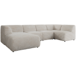 Narożnik MODARO U 5M - strona lewa - beżowy, sztruks