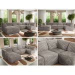 Narożnik MODARO U 5M - strona lewa - jasnobrązowy, sztruks