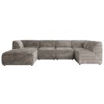 Narożnik MODARO U 5M - strona lewa - jasnobrązowy, sztruks