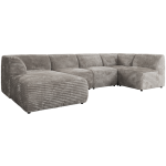 Narożnik MODARO U 5M - strona lewa - jasnoszary, sztruks