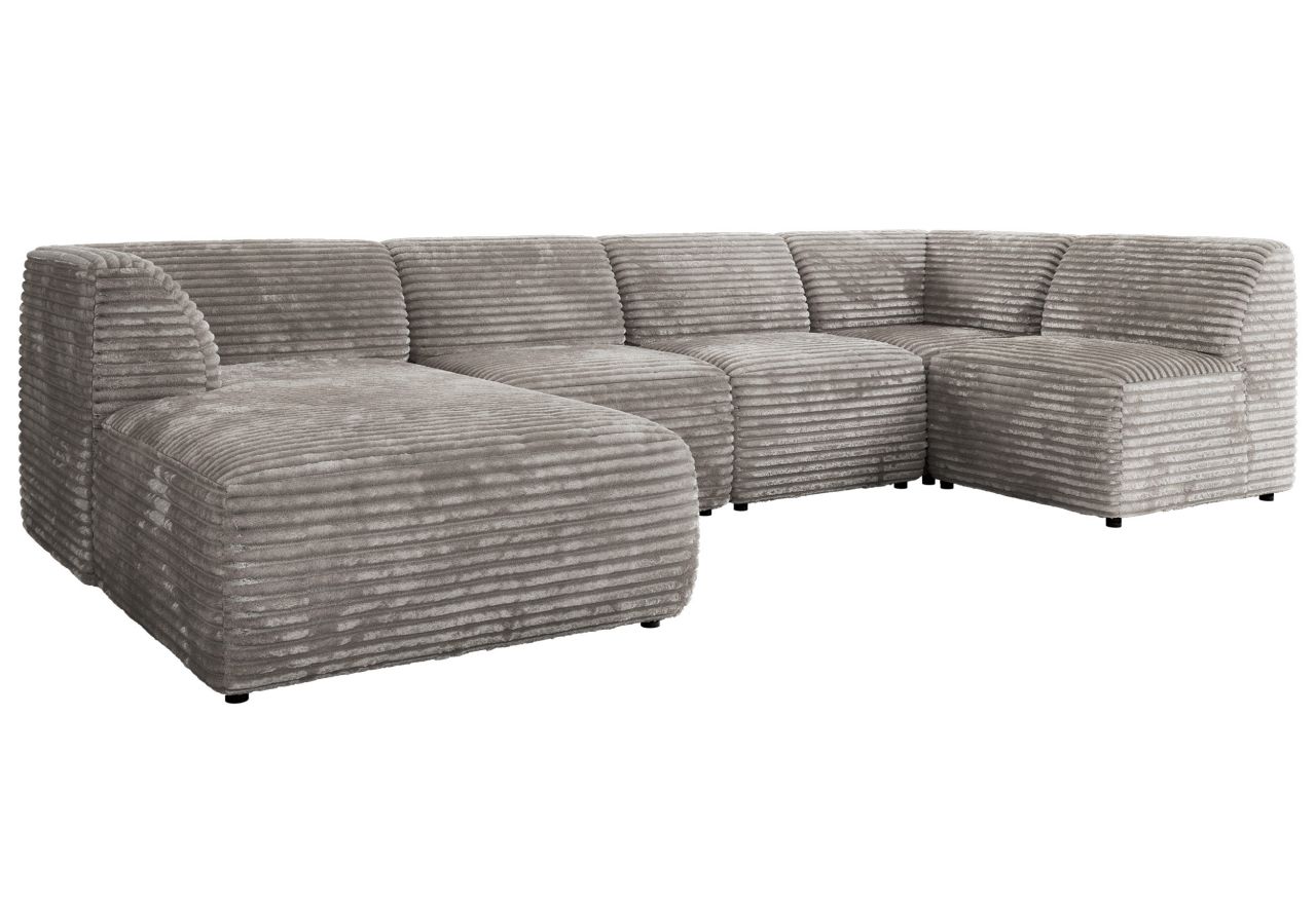 Narożnik MODARO U 5M - strona lewa - jasnoszary, sztruks