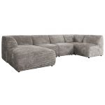 Narożnik MODARO U 5M - strona lewa - jasnoszary, sztruks