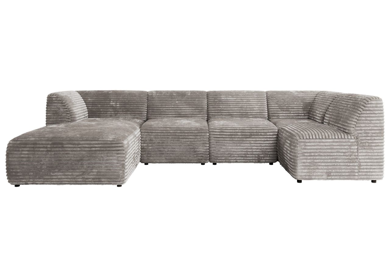 Narożnik MODARO U 5M - strona lewa - jasnoszary, sztruks