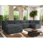 Narożnik MODARO U 5M - strona lewa - szary, sztruks