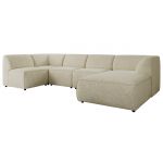 Narożnik MODARO U 5M - strona prawa - kremowy, struktura