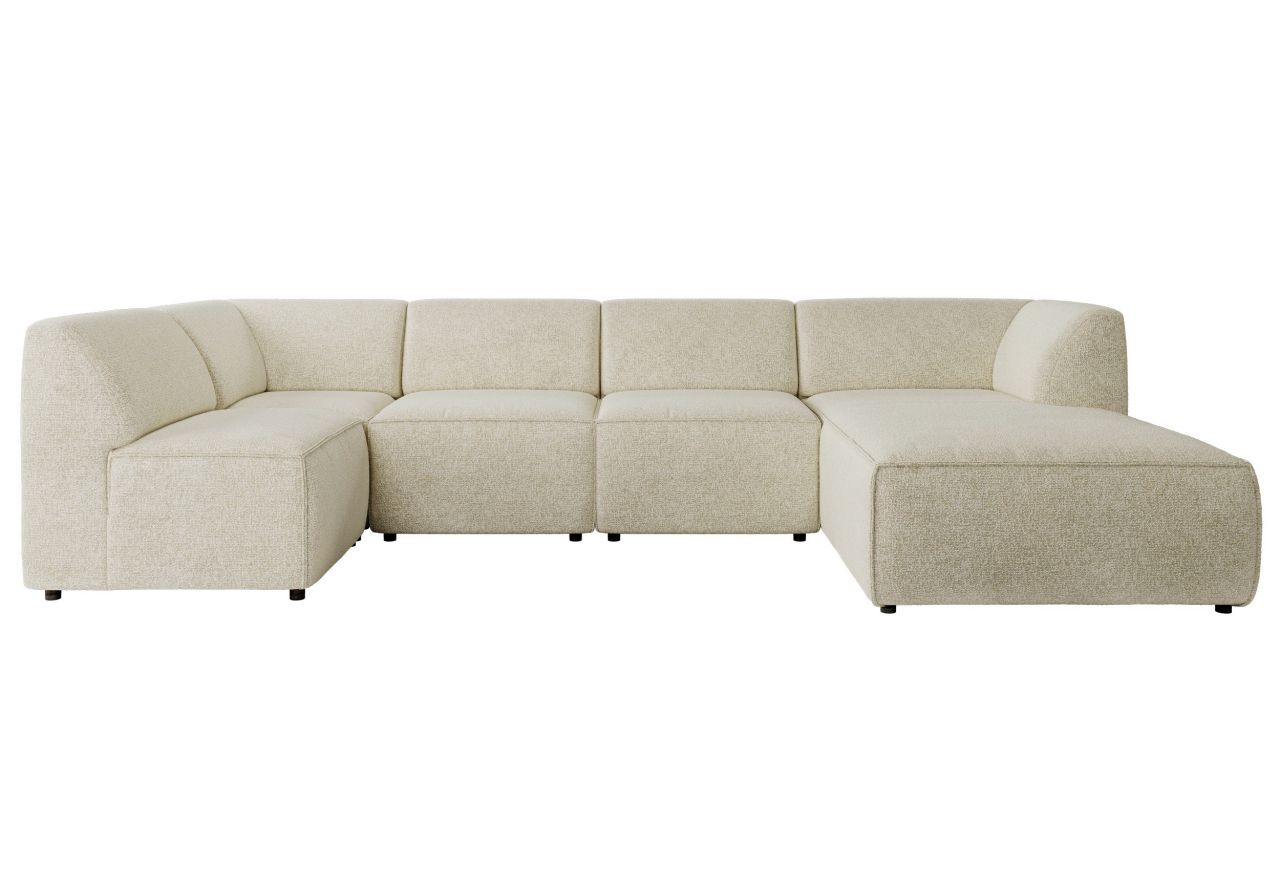 Narożnik MODARO U 5M - strona prawa - kremowy, struktura