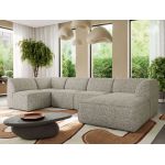 Narożnik MODARO U 5M - strona prawa - beżowy, struktura