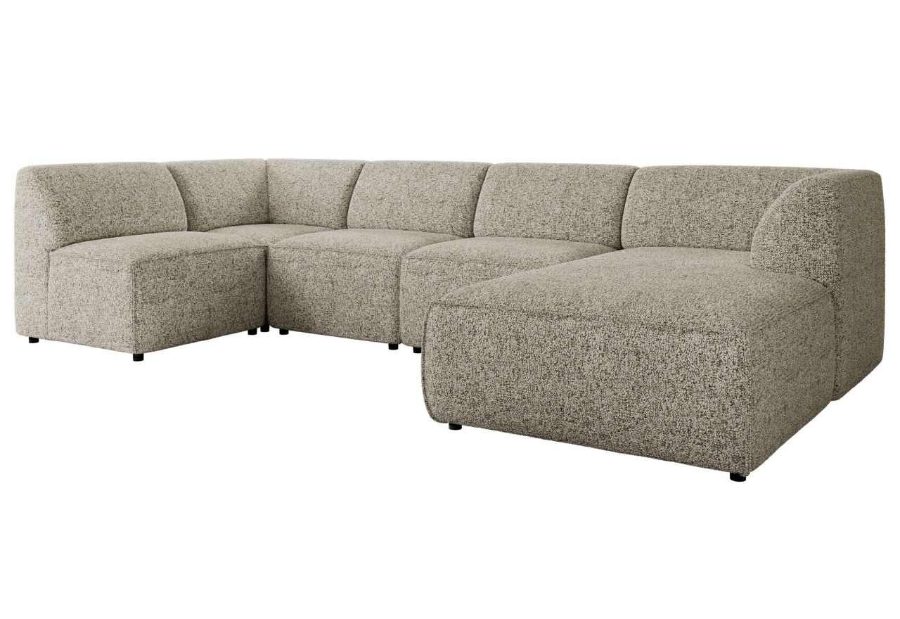 Narożnik MODARO U 5M - strona prawa - beżowy, struktura