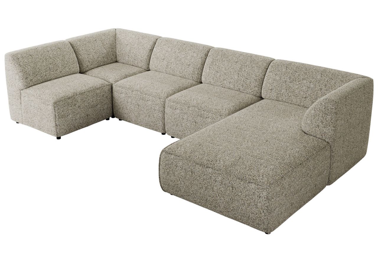 Narożnik MODARO U 5M - strona prawa - beżowy, struktura