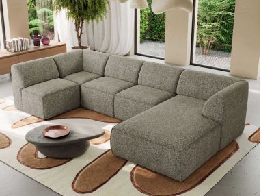 Narożnik MODARO U 5M - strona prawa - szary, struktura