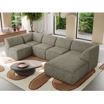 Narożnik MODARO U 5M - strona prawa - szary, struktura