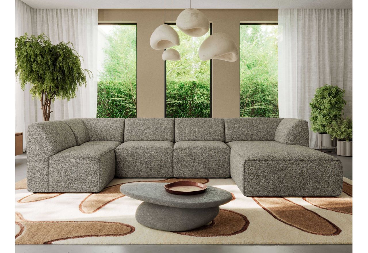 Narożnik MODARO U 5M - strona prawa - szary, struktura