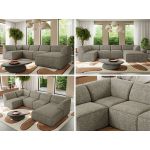 Narożnik MODARO U 5M - strona prawa - szary, struktura