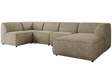 Narożnik MODARO U 5M - strona prawa - ciemnobeżowy, struktura