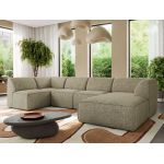 Narożnik MODARO U 5M - strona prawa - ciemnobeżowy, struktura