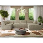 Narożnik MODARO U 5M - strona prawa - ciemnobeżowy, struktura