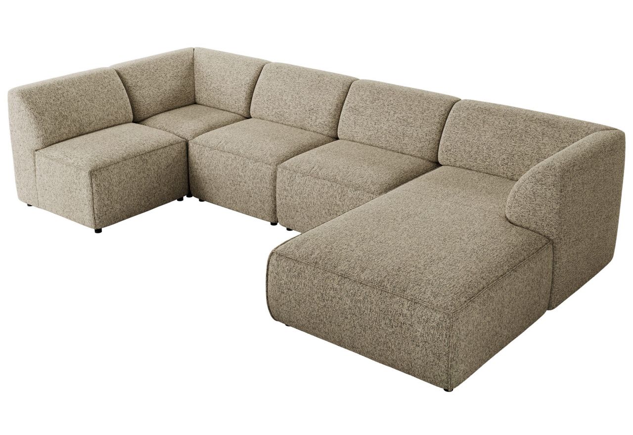 Narożnik MODARO U 5M - strona prawa - ciemnobeżowy, struktura