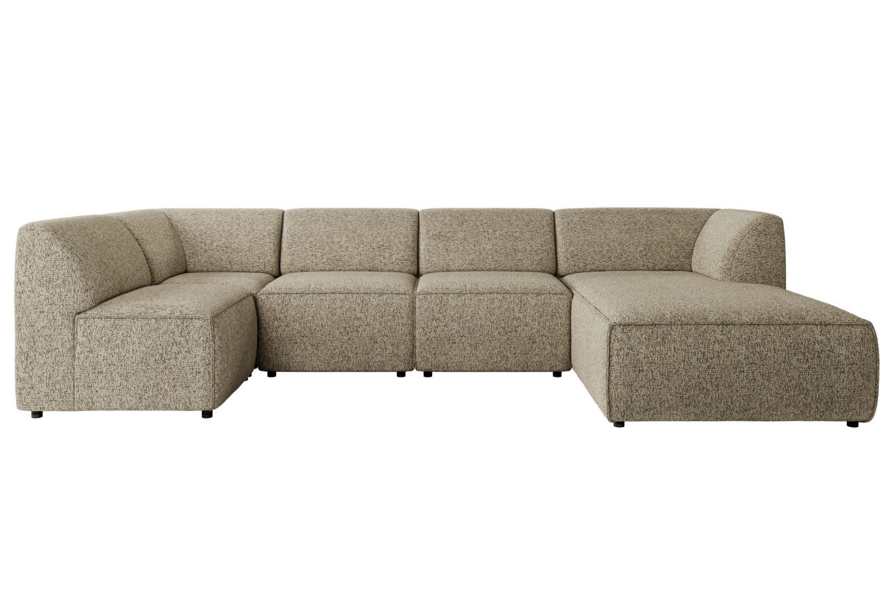 Narożnik MODARO U 5M - strona prawa - ciemnobeżowy, struktura