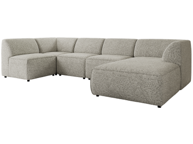 Narożnik MODARO U 5M - strona prawa - jasnoszary, struktura