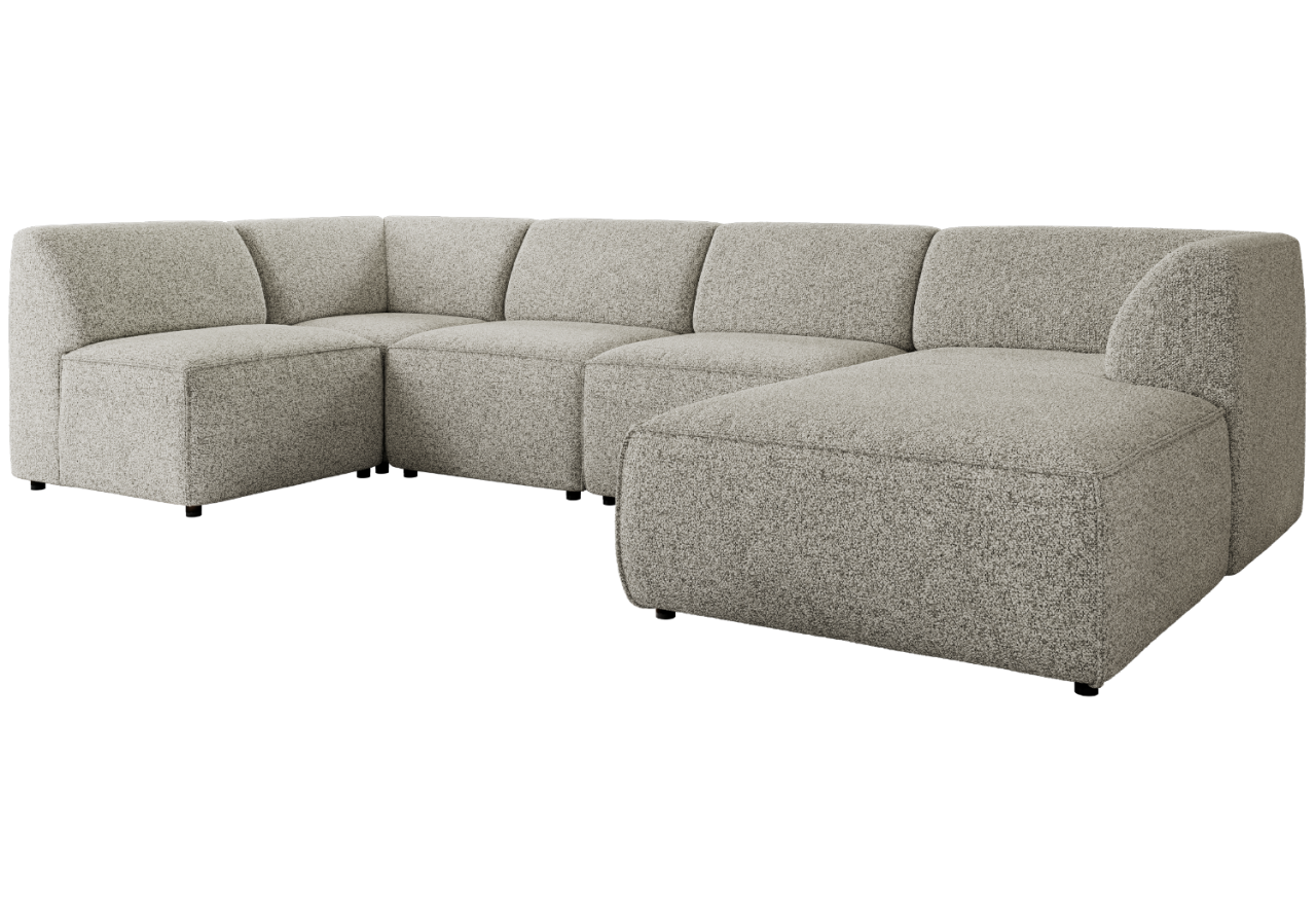 Narożnik MODARO U 5M - strona prawa - jasnoszary, struktura