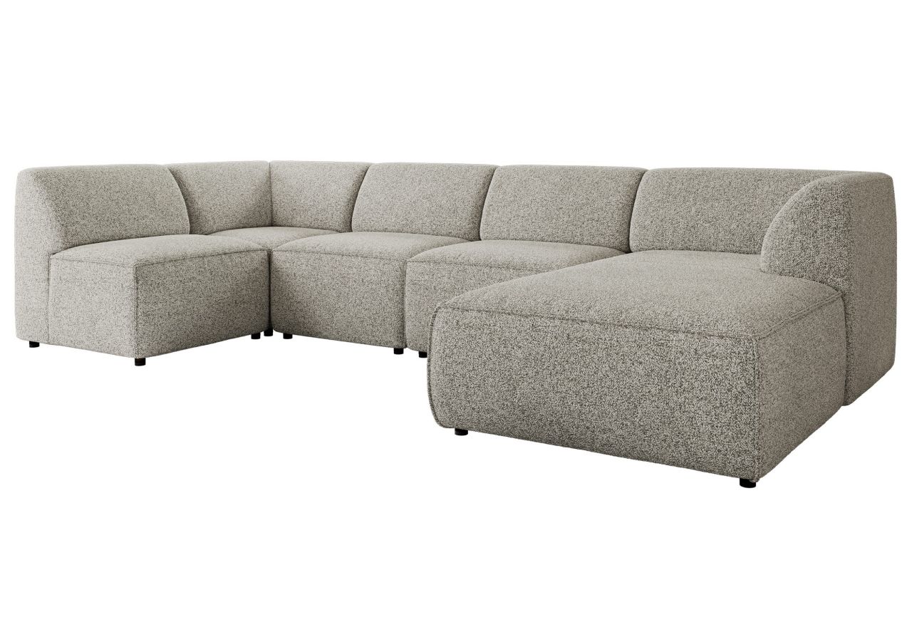 Narożnik MODARO U 5M - strona prawa - jasnoszary, struktura