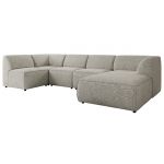 Narożnik MODARO U 5M - strona prawa - jasnoszary, struktura