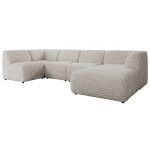 Narożnik MODARO U 5M - strona prawa - beżowy, sztruks