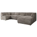 Narożnik MODARO U 5M - strona prawa - jasnobrązowy, sztruks