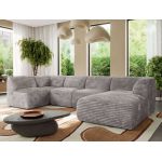 Narożnik MODARO U 5M - strona prawa - jasnoszary, sztruks