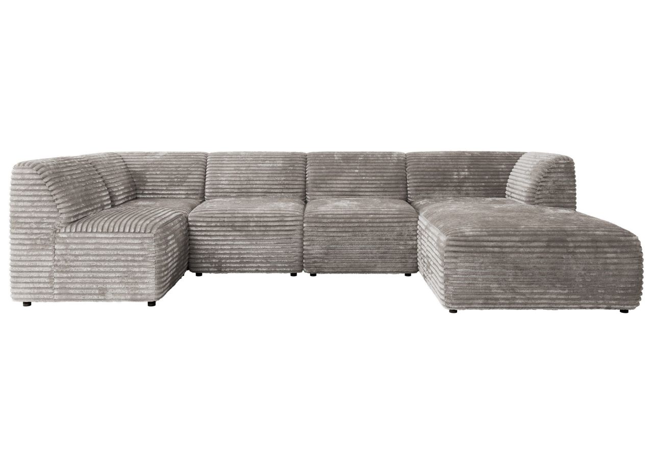 Narożnik MODARO U 5M - strona prawa - jasnoszary, sztruks